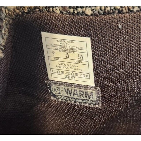 MERELL Women's Bungee Cord Performance Waterproof Olive Green Winter Boots Sz. 7 - Picture 5 of 8